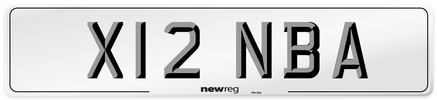 X12 NBA Number Plate from New Reg